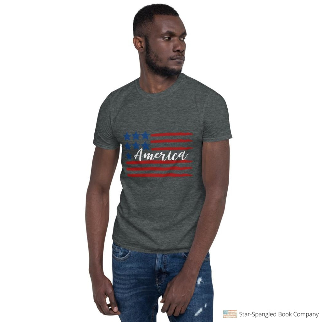 America in Flag Adult T-Shirt – Star-Spangled Book Company