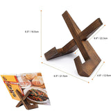 Wooden Kitchen Recipe Rack for Home Use, Wall-Mounted or Desktop Book Stand for Reading and Menu Display
