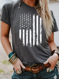 T-shirt flag print