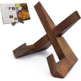 Wooden Kitchen Recipe Rack for Home Use, Wall-Mounted or Desktop Book Stand for Reading and Menu Display