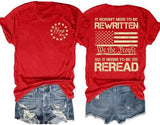 Flag Print T-Shirt for Women: Fun USA Printed Tee