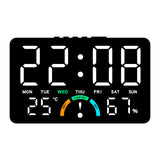 Digital Alarm Clock with Temperature & Humidity Display, Dual Alarm, Snooze
