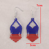 US Flag Pattern Acrylic Earrings