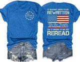 Flag Print T-Shirt for Women: Fun USA Printed Tee