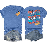Flag Print T-Shirt for Women: Fun USA Printed Tee