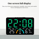 Digital Alarm Clock with Temperature & Humidity Display, Dual Alarm, Snooze