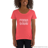 America Strong Ladies Scoopneck T-Shirt Coral / S