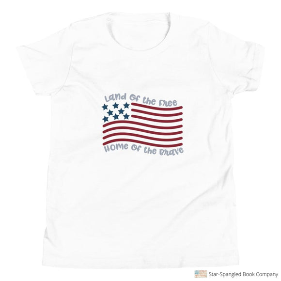 Land Of The Free Home Brave Youth T-Shirt White / S