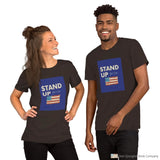 Stand Up Short-Sleeve Unisex T-Shirt Brown / S