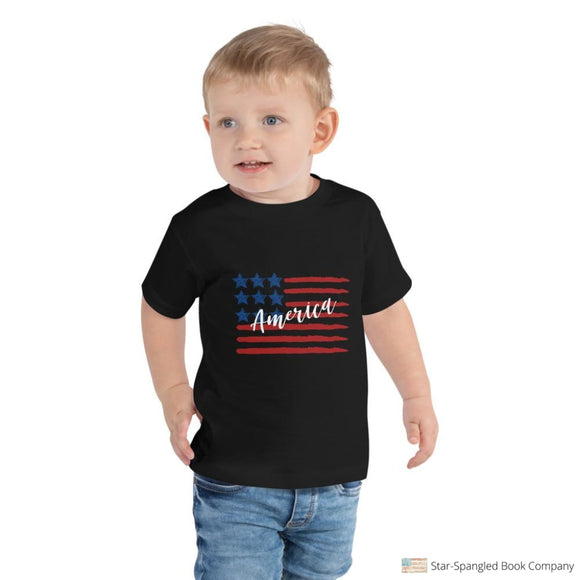 Toddler America T-Shirt Black / 2T