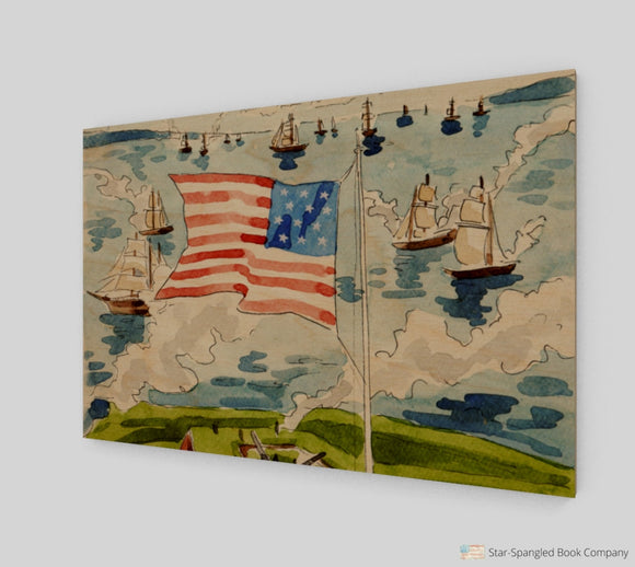 Whose Broad Stripes Wood Print